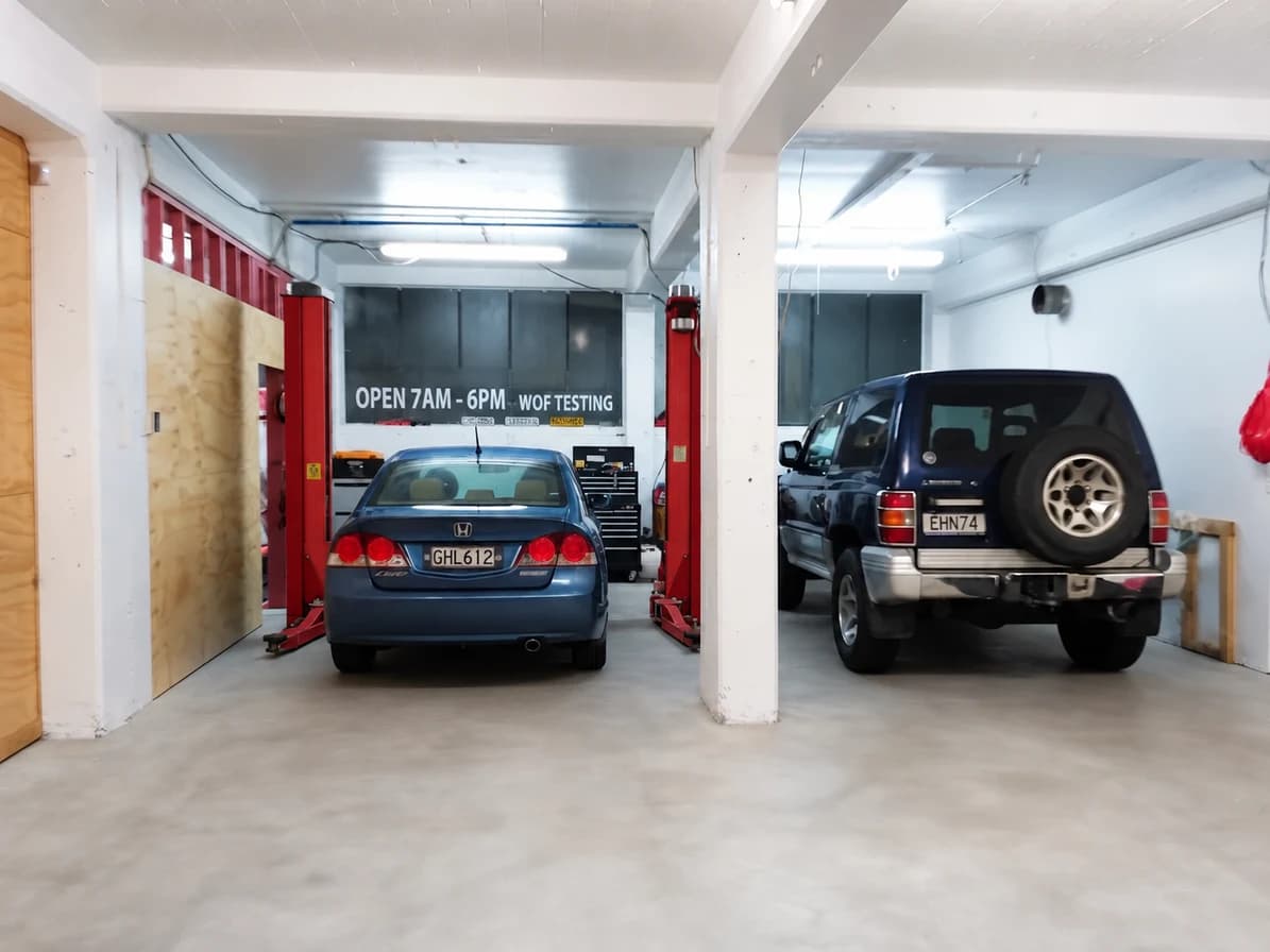 Vehicles inside the 313 Motors workshop